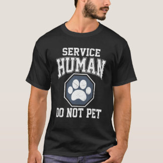 Camiseta Design de Serviço Humano Não Coloque Cachorro Engr