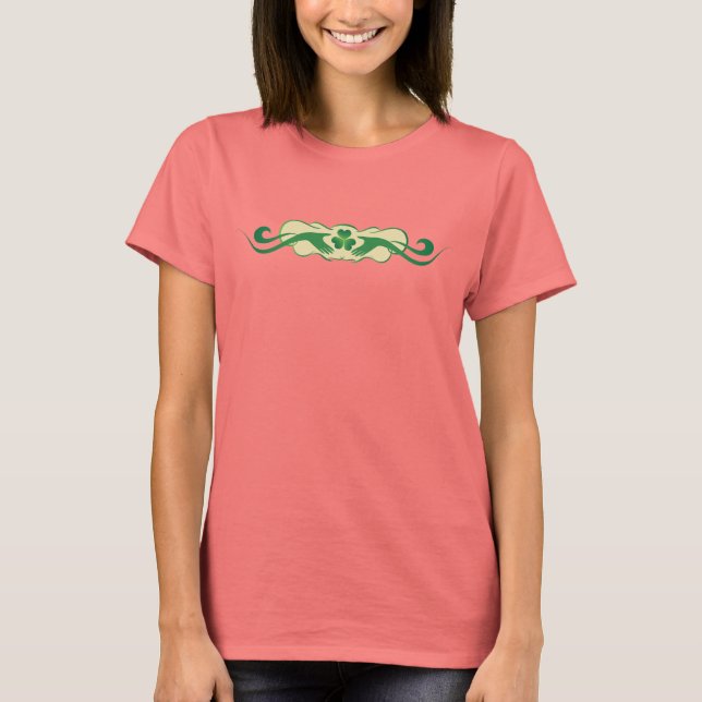 Camiseta Design de Shamrock decorativo (Frente)