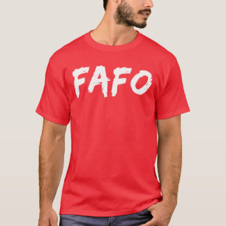 Camiseta Design de Sigla FAFO Divertido FAFO engraçado