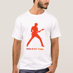 Camiseta Design de Silhueta de Guitarra Elétrica Ação Lifes