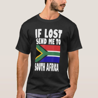 Camiseta Design de Sinalizador da África do Sul Se perdido