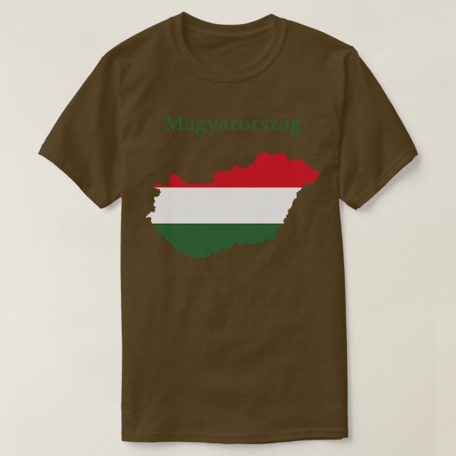 Camiseta Design de Sinalizador de Mapa da Hungria (Frente do Design)