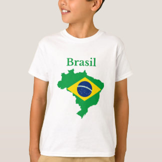 Camiseta Design de Sinalizador de Mapa do Brasil