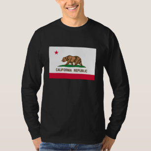 Camiseta Design de Sinalizador do Estado da Califórnia