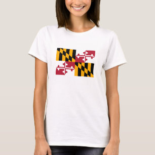 Camiseta Design de Sinalizador do Estado de Maryland