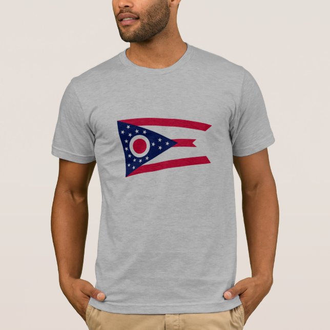 Camiseta Design de Sinalizador do Estado de Ohio (Frente)