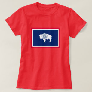 Camiseta Design de Sinalizador do Estado de Wyoming