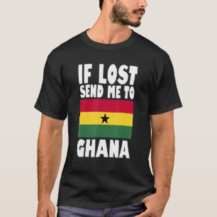 Camiseta Design de Sinalizador do Gana Se perdido envie-me