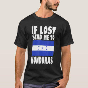 Camiseta Design de Sinalizador Honduras Se perdido, envie-m