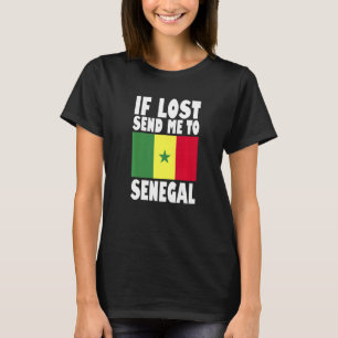 Camiseta Design de Sinalizador Senegal Se perdido envie-me