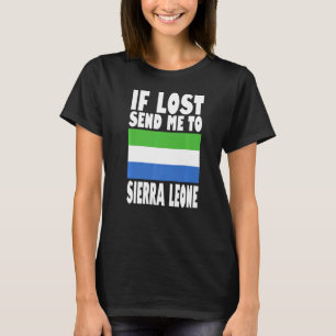 Camiseta Design de Sinalizador Serra Leoa Se perdido me env