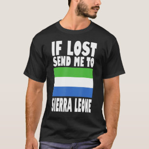 Camiseta Design de Sinalizador Serra Leoa Se perdido me env