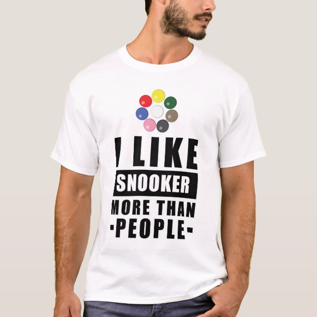 Camiseta Design de Sinuca Engraçado (Frente)