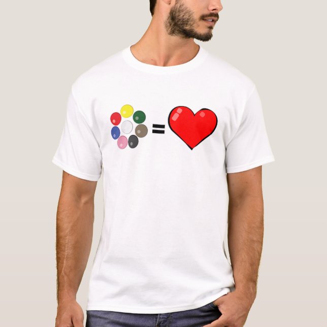 Camiseta Design de Sinuca Engraçado (Frente)