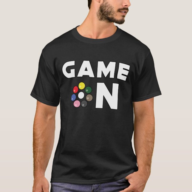Camiseta Design de Sinuca Engraçado (Frente)