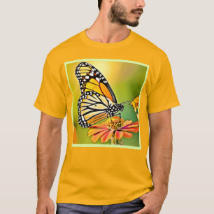 Camiseta Design de Sip da Borboleta Monarca