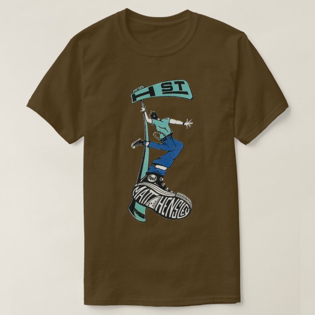 Camiseta Design de skate na rua H (Frente do Design)