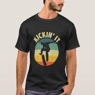 Camiseta Design de Skate Vintage para Meninos Meninas Crian