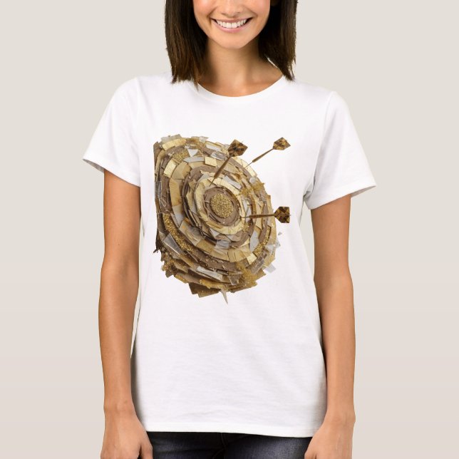 Camiseta Design de slogan ALVO DORADO Prata Ousada (Frente)