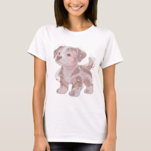 Camiseta Design de slogan BABY DOG prateado e elegante