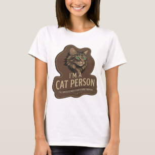 Camiseta Design de slogan cinza ousado EU SOU UMA PESSOA DE