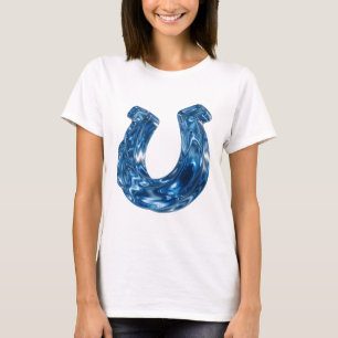 Camiseta Design de Slogan de ÁGUA Azul Dinâmico