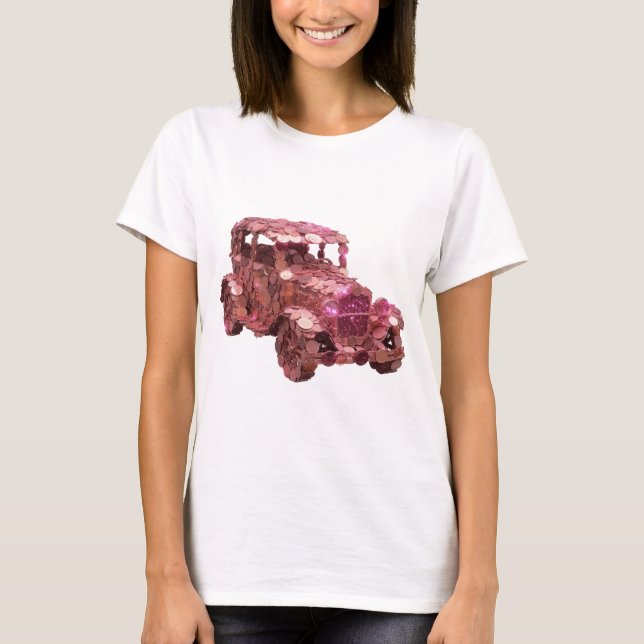 Camiseta Design de slogan de carro de dinheiro prateado din (Frente)