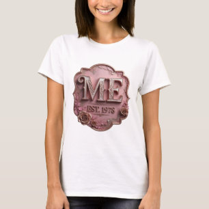 Camiseta Design de Slogan Edgy Gold ME EST 1978