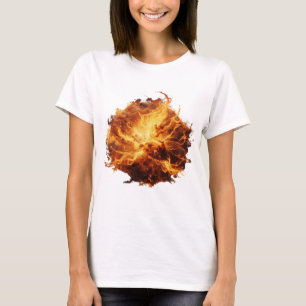 Camiseta Design de slogan FIRE BALL Vibrante Prata