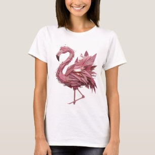 Camiseta Design de slogan FLAMINGO dourado que chama a aten