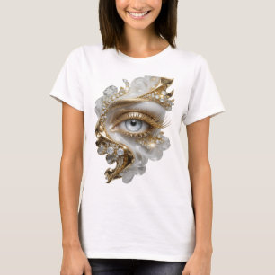 Camiseta Design de slogan Golden Eye atraente em ouro