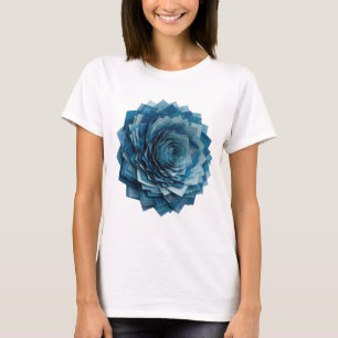 Camiseta Design de Slogan ROSA AZUL Prata Moderna