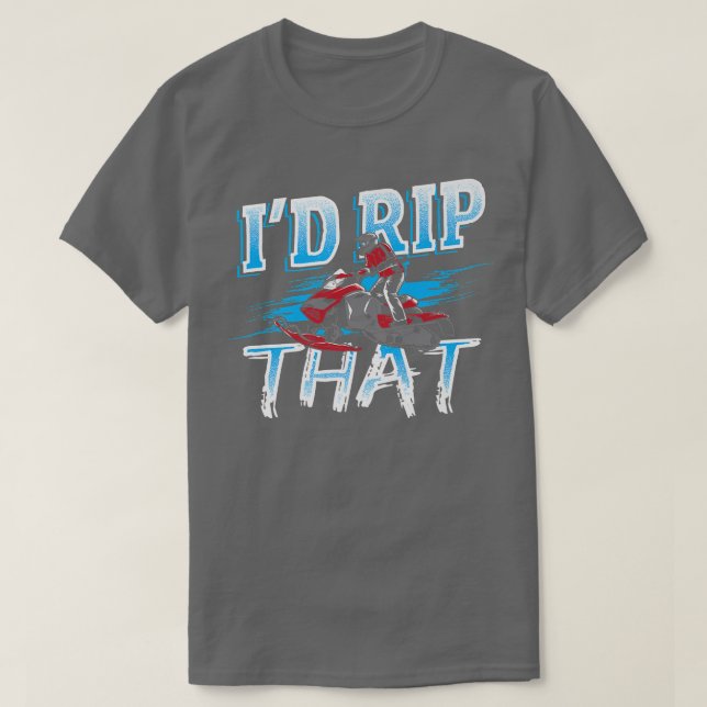 Camiseta Design de Snowmobile para um Snowmobiler Premiu (Frente do Design)