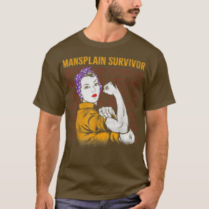 Camiseta Design De Sobrevivência De Mansplain Para Feminist