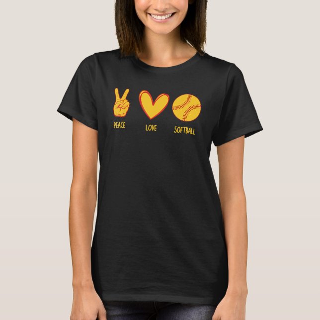 Camiseta Design De Softball Bonito Para Mulheres Meninas Jo (Frente)
