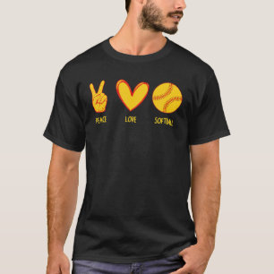Camiseta Design De Softball Bonito Para Mulheres Meninas Jo