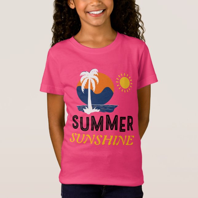 Camiseta Design de Sol de Verão (Frente)
