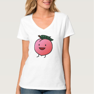 Camiseta Design de sorriso feliz cor-de-rosa Bro do pêssego