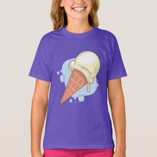 Camiseta Design de Sorvete de Baunilha Legal