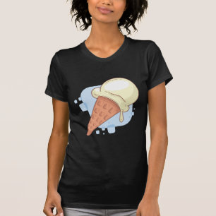Camiseta Design de Sorvete de Baunilha Legal