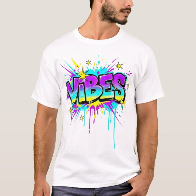 Camiseta Design de Streetwear do grafite Vibes (Frente)