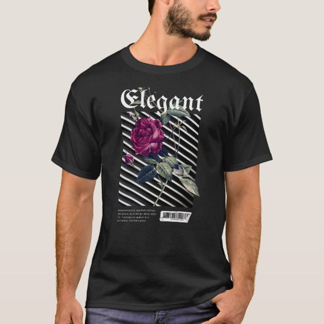 Camiseta Design de Streetwear Elegante de Tendência do rico (Frente)