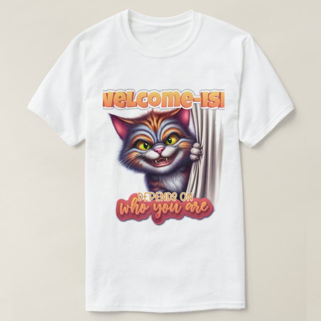 Camiseta Design de sublimação de gato com citação sarcástic (Frente do Design)