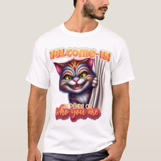 Camiseta Design de sublimação de gato com citação sarcástic