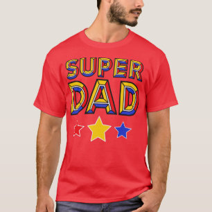 Camiseta Design de Super Pai Colorida
