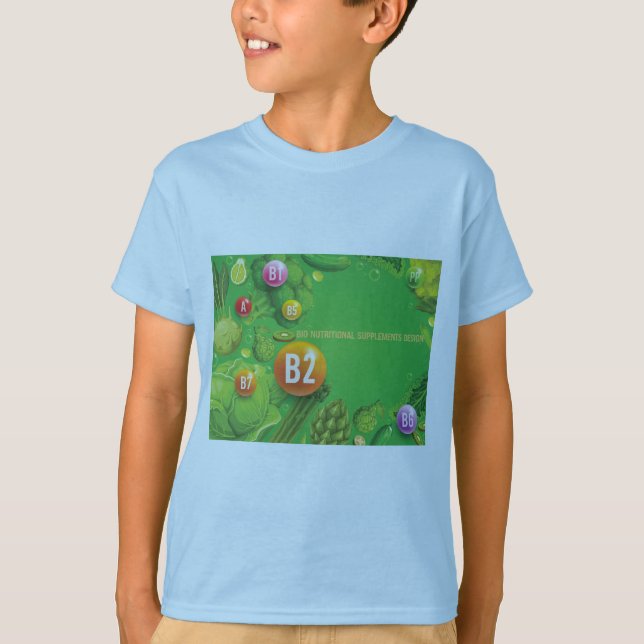 Camiseta Design de Suplementos Nutricionais Biológicos (Frente)