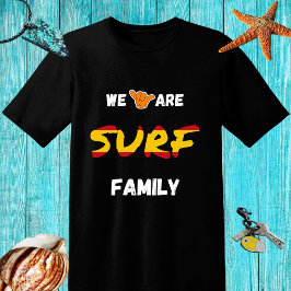 Camiseta design de surf da família com a mão shaka e a band