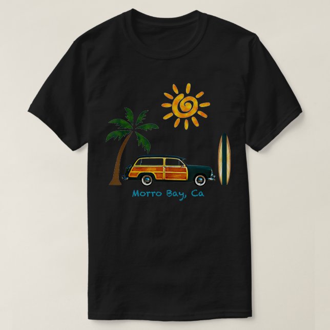Camiseta Design De Surf excelente De Woodie Para Morro Bay (Frente do Design)
