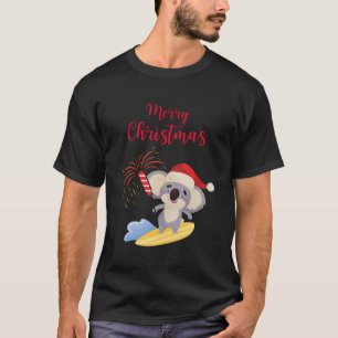 Camiseta Design de Surfe em Koala, uma Festa de Natal Austr