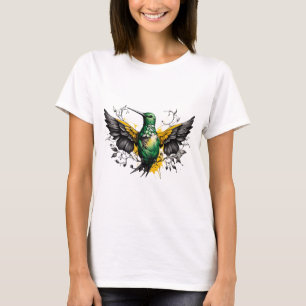 Camiseta Design de T-Shirt Bastão Gato